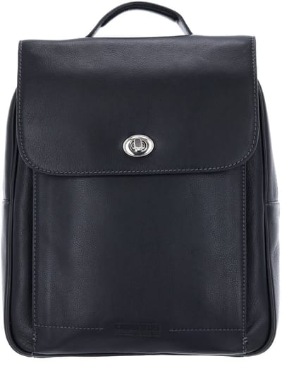 LEONHARD HEYDEN Leren vrijetijdsrugzak rugzak Nizza City Rucksack 7412 Schwarz zwart