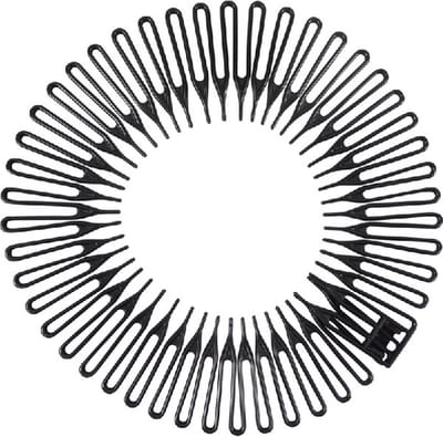 Haarsoires Haarband Diadeem – Kamdiadeem – Zigzag – Flexibel - Kunststof – Zwart - Stevige Haarband met Kammetjes voor Extra Grip - Haaraccessoire Haarfixatie - Comfortabel voor Dames & Meisjes - Universele Maat