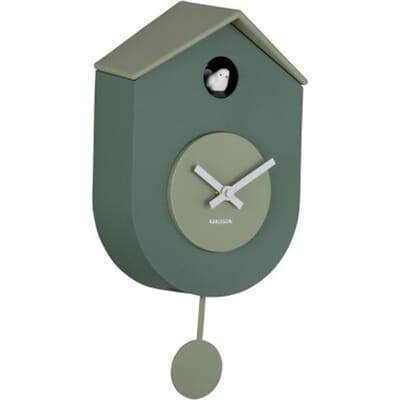 Karlsson wandklok grato cuckoo jungle green & grayed jade