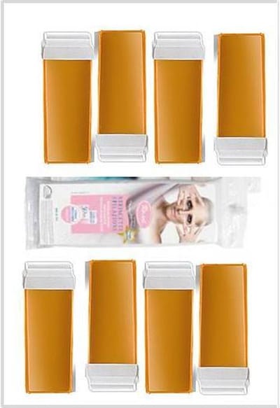 Ro.ial Sakura Wax voordeelbox - 5 Harspatronen Yuzu & Matcha + 50 Gratis Harsstrips - Ontharingswax Navulling 5x 100 ml