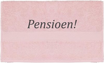 Handdoek - Pensioen - 100x50cm - Roze