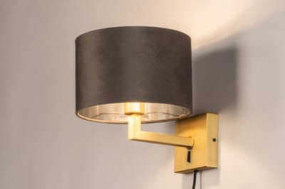 Lumidora Wandlamp 31114 - Voor binnen - SIENA - E27 - Grijs - Goud - Zilver -oud zilver - Messing (kleur) - Metaal