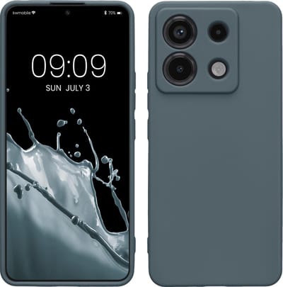 kwmobile telefoonhoesje geschikt voor Xiaomi Redmi Note 13 Pro 5G / Poco X6 5G - Hoesje voor smartphone - Precisie camera uitsnede - In leisteen