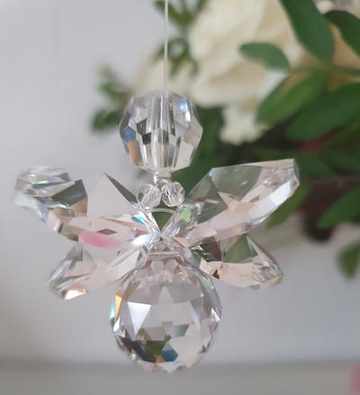 Engel Deluxe Xxl, Gemaakt met o.a. Swarovski kristallen (Geluksengel, Beschermengel, Fengshui , Decoratie, Suncatcher, Spiritueel)