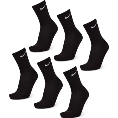 Nike Everyday Cushioned Crew 6 Pack Sokken Unisex - Zwart - Maat 38 - 42