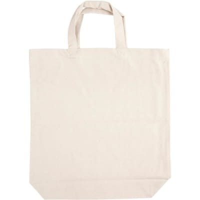CC Katoenen Tas met Bodemvouw 39x44x10 cm 1 Stuk, 39x44x10 cm, 310 gr, Licht Naturel