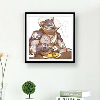 Diamond schilderij gekwetst Wolf Cross Stitch handwerken Strass 5D diamant borduurwerk 30x30CM gray