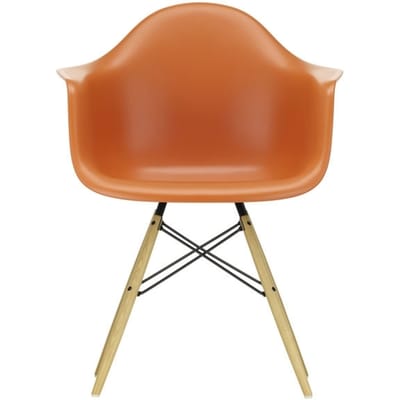 Vitra - DAW Eames Plastic Armchair - roestoranje RE - gelige esdoorn