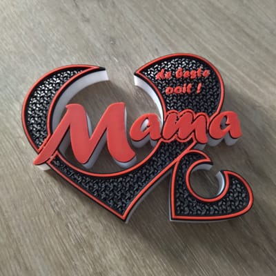 " 3D-Geprint Hartje voor de Mama - Uniek Moederdag of verjaardag cadeau"