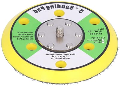 5-inch schuurpad met PU backing plate voor pneumatische schuurmachines, ideaal voor polijsten en schuren met 12000RPM