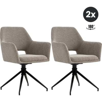 Multifurn Eetkamerstoel tess linnen (set van 2)