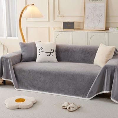 Nieuwe Konijn Pluche Bankhoes voor Woonkamer Warme Winter Bankhanddoek Universele Antislip Bankhanddoek Deken Verdikkende Bankhanddoek 180x130cm1pcs