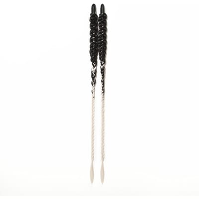 Trendy Gevlochten Paardenstaart Pruik voor Vrouwen Lichtgewicht Twist Vlechten Haarstuk Lang Gevlochten Haar NBZ1005-1 black