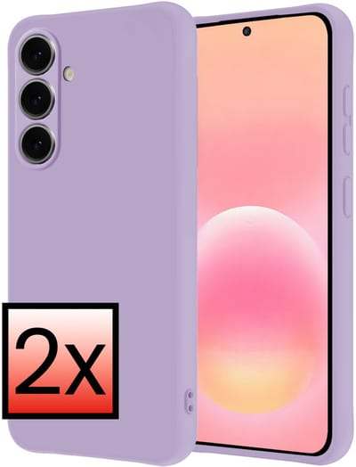 Hoesje - 2 Stuks - Geschikt voor Samsung Galaxy A57 - Sterk & Shockproof - Case Siliconen - Back Cover - Telefoon Hoes - Lila