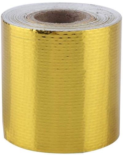 Allecto - Car Heat Shield Wrap - Aluminium Folie Tape - 5 meter lang - Goud - Warmtebescherming - Hittebestendig - Voor auto