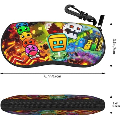 Geometry Dash Brillenkoker Cadeau Voor Meisje Jongen Doos Zonnebril Opbergdoos Kawaii Brillenkoker One Size yellow