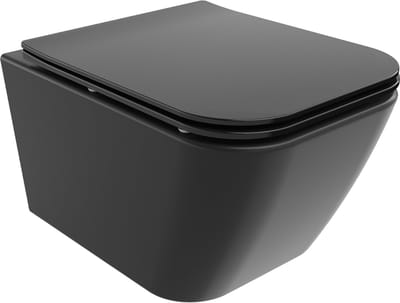 Mexen Madox wc kom met Rimless en softclose slanke zitting, duroplast, mat zwart - 30154070