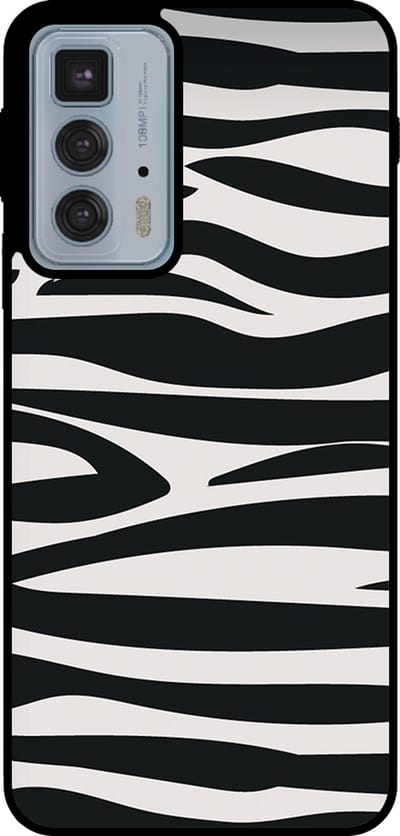 Smartphonica Telefoonhoesje Geschikt voor Motorola Edge 20 Pro met zebra opdruk - TPU backcover case zebra design - Zwart Wit geschikt voor Motorola Edge 20 Pro