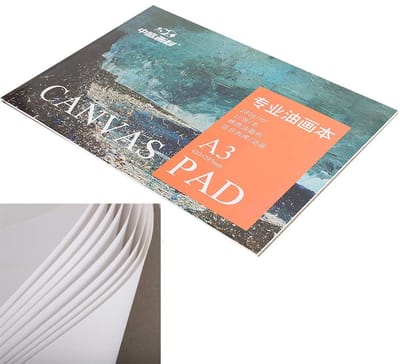 Dailygoods- Olieverfpapier A3 - Katoenen Canvas Pad - Professionele Accessoires - 420x297mm - Geschikt voor Olieverf/Acrylverf - Flexibel en Hoogwaardige Hardheid - Schilderpapier