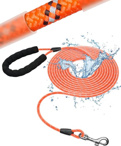 Waterdichte en Reflecterende Hondenriem voor Training, Lichtgewicht en Sterk, Verkrijgbaar in 5 m/10 m/15 m/20 m voor Kleine en Middelgrote Honden