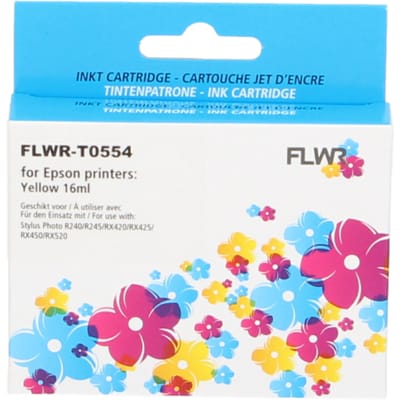 FLWR - Cartridges / Epson T0554 / geel / Geschikt voor Epson