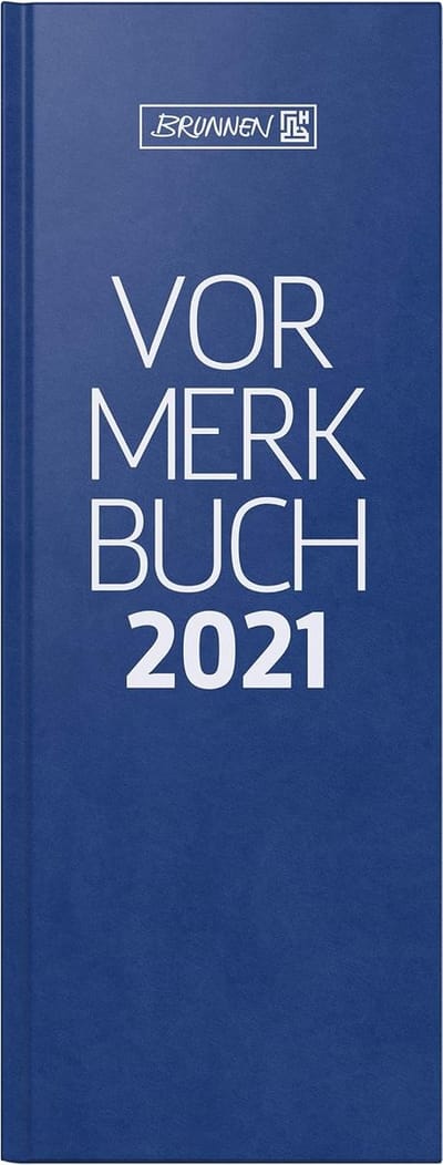 Bureaukalender - Preventieboek - Dagelijkse Planning - Twee Pagina's Per Dag - 11 x 297 cm - Blauw