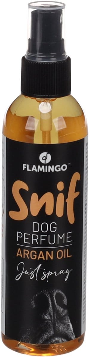 Flamingo hondenparfum spray – Arganolie 120ml – parfum voor honden met frisse arganoliegeur – hondenspray tegen nare geurtjes – ook geschikt voor puppy’s