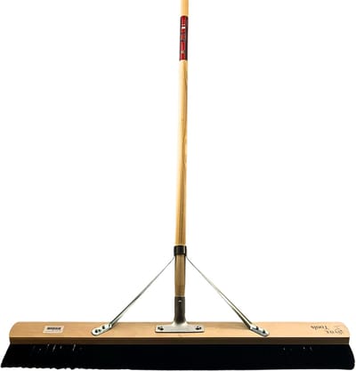 Synx Tools bezem Zaalveger 100cm Paardenhaar - Zachte bezem - Kamerveger - Bezemsteel - Veger schoonmaken - Bezems Binnen - Bezem zacht met Steel 150 cm