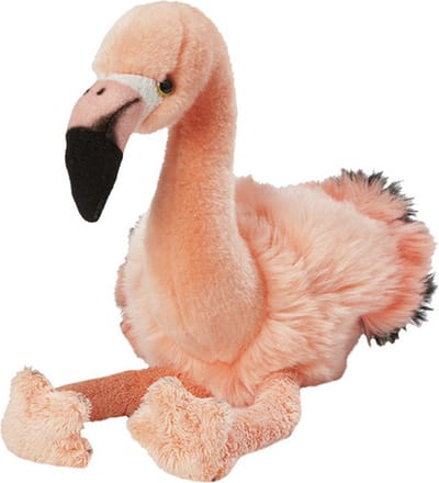 Nature Planet pluche knuffeldier Flamingo - Roze - 30 cm - Tropische vogels knuffels