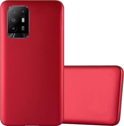 Cadorabo Hoesje geschikt voor Oppo A94 5G in METALLIC ROOD - Beschermhoes gemaakt van flexibel TPU silicone Case Cover