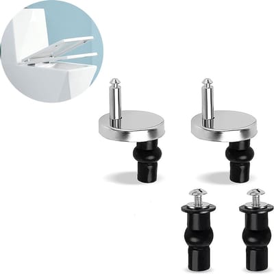 WC Bril Scharnieren- RVS Scharnier Vervangset - Toiletbrilscharnieren -Wc Bril Onderdelen- wc bril scharnieren set- wc bril -scharnieronderdelen- Toiletbriluitbreidingsschroeven- Vervangende Scharnieren Voor Wc-Bril - Scharnier Vervangset