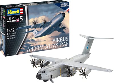 Revell Modelbouwpakket Militaire voertuigen - 03822 Airbus A400M Atlas - RAF Plastic - 1:72 - Modelbouw