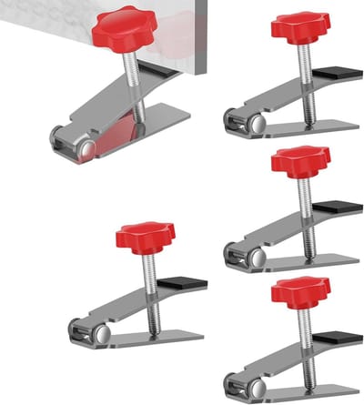 Arbeidsbesparende Krik - Hefgereedschap Nivellering - Tegels Plaatsen - Dikke Spons Bescherming - 5 Stuks - Rood