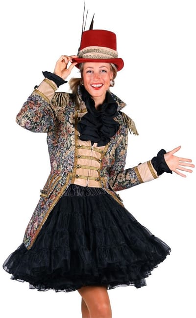 Carnavalsjas Distinguished Dame - Multi kleur - Maat XL