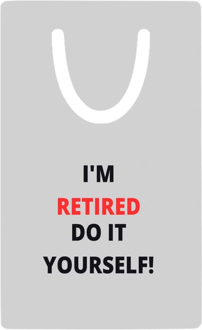 Hacebo® - im retired do it yourself metalen boekenlegger - Collega - cadeau collega - cadeau - pension - bedankt cadeau collega Bladwijzer boekenleggers - 7.6 cm x 5cm
