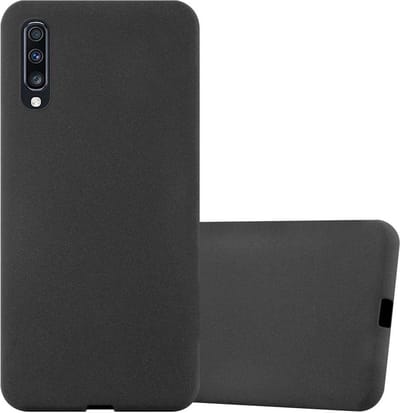 Cadorabo Hoesje geschikt voor Samsung Galaxy A70 / A70s in FROST ZWART - Beschermhoes gemaakt van flexibel TPU silicone Case Cover