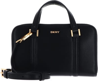 DKNY Leren Handtas Schoudertas Aggie Handbag Black Zwart