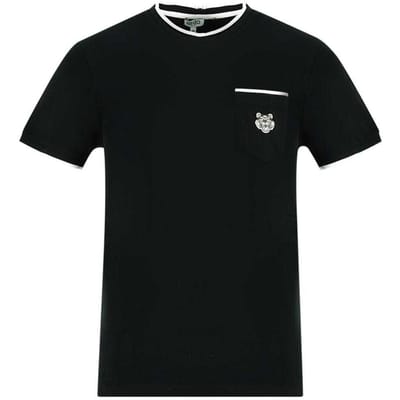 Kenzo Uniseks Zak-T-shirt met Logo voor Volwassenen (Zwart)