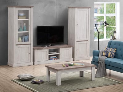 Belfurn - TV-wand Elyna-1 van 305 cm landelijke stijl