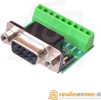 DB9 RS232 Female seriële naar terminal