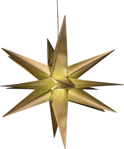 Anna Collection verlichte 3D kerstster - goud - 60 cm - kunststof