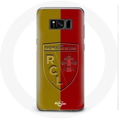 Samsung Galaxy S8 hoesje rcl lens Logo gele en rode achtergrond