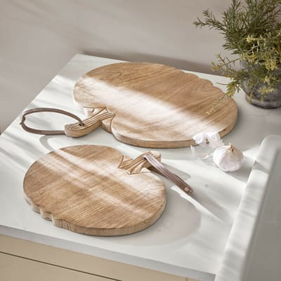 LOBERON Snijplank set van 2 Pavolinos bruin