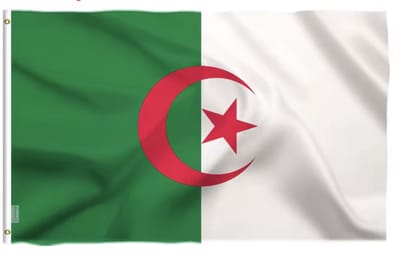 Algerijnse vlag - Vlag van Algerije - Al-Alam Al-Watani - 150.90CM - Polyester - Met 2 oogjes - WK - CHPN