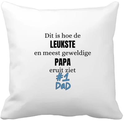 Akyol - dit is hoe de leukste en meest geweldige papa eruit ziet Kussen hoes - Vader - papa - vaderdag - cadeau - verjaardag - opa - 40 bij 40 cm