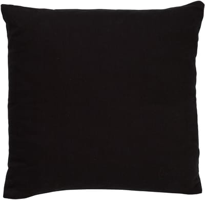 Dutch Decor JAMES - Kussenhoes 45x45 cm - duurzaam katoen - effen kleur - Raven - zwart - met rits - zonder binnenkussen