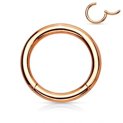 Piercing ring high quality - Chirurgisch staal 1.2x8 mm - rose goud - LMPiercings