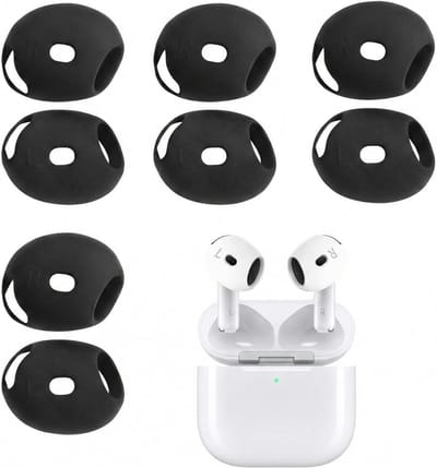Zachte Silicone Oordopjes en Earpads voor Hoofdtelefoons, Bescherming en Comfort met 4 Paar Accessoires (Zwart)