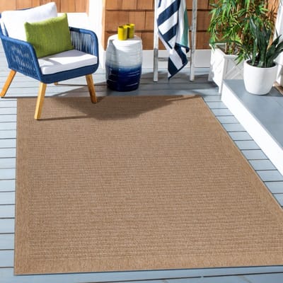 Buitenkleed, beige van kleur, vintage stijl, gemaakt van polypropyleen, voor keuken en balkon. 120x170 cm
