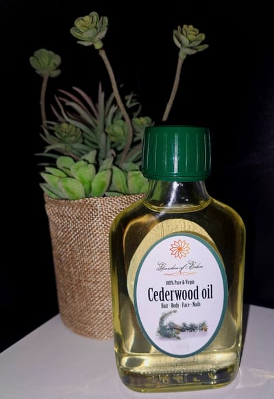 Pure virgin cederhout / cederwood olie 100ml voor huid, haar en nagels - cederhoutolie - body olie - Cederhout massage olie - nagel olie - druivenpit olie, druivenpitolie - haarolie